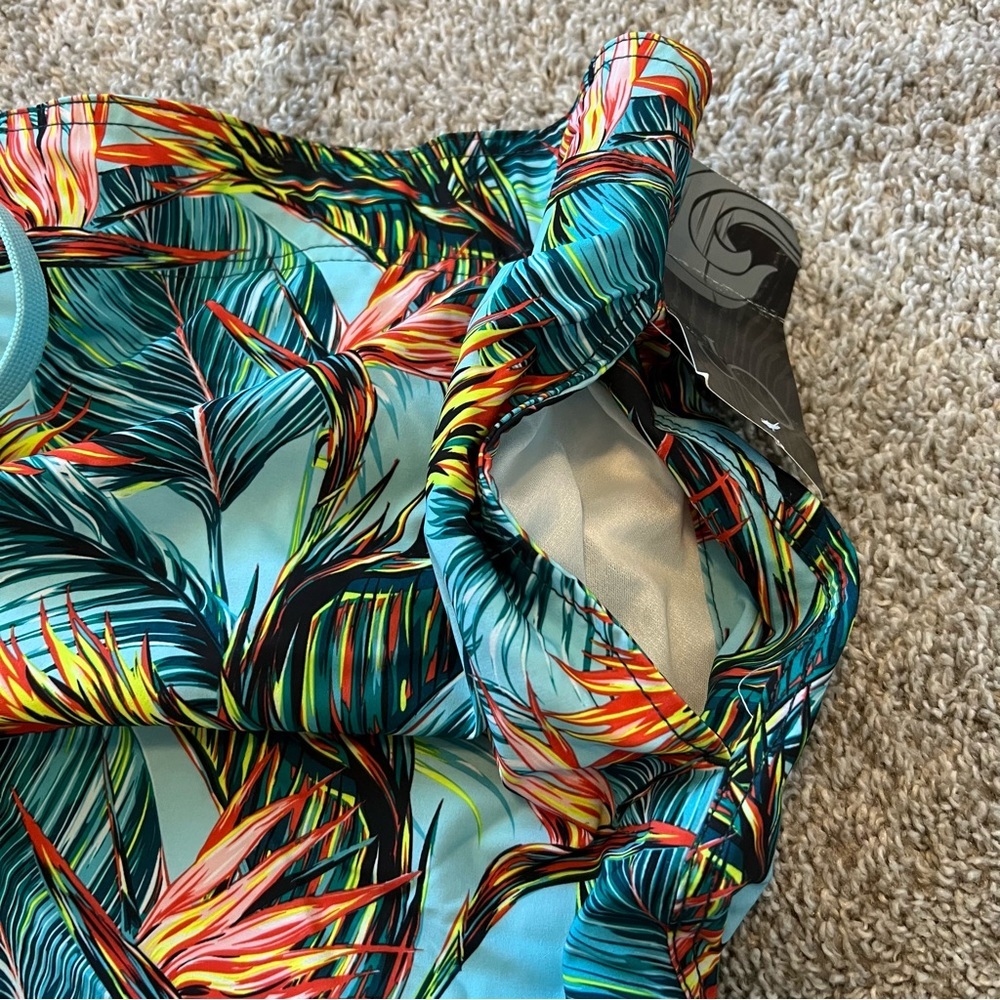NWT OP Big Men’s 3XL Swim trunks Swimsuit 48-50 Turquoise NEW Board Shorts - Picture 9 of 10